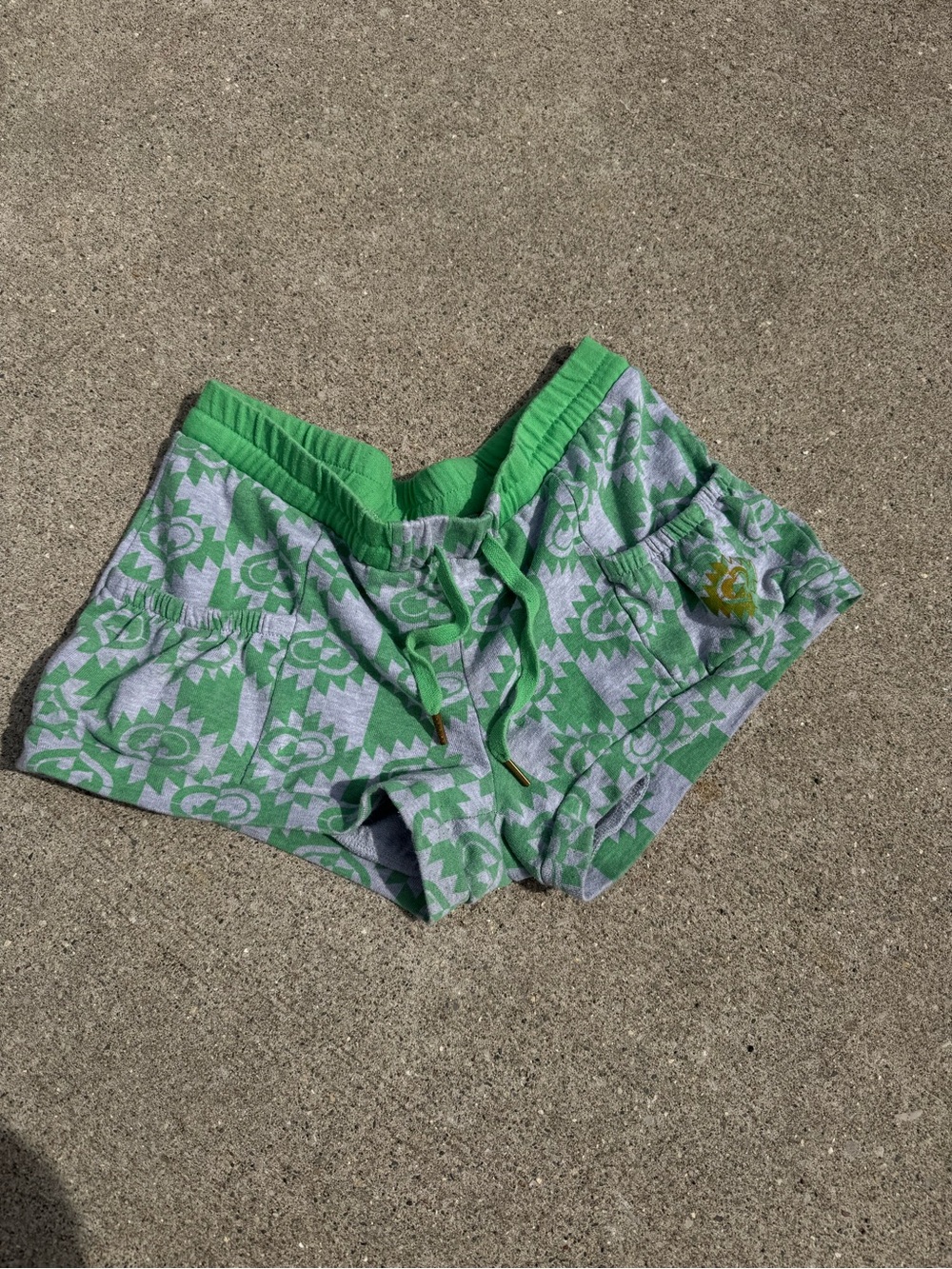 Ecko Unlimited Green and Gray Athletic Shorts